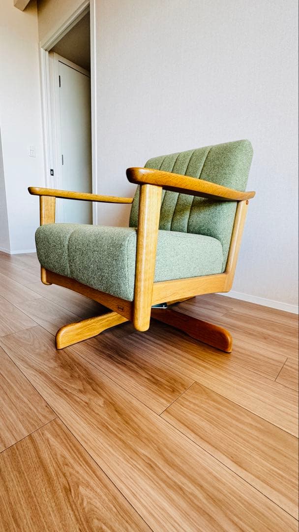レトロ アームチェア グリーン