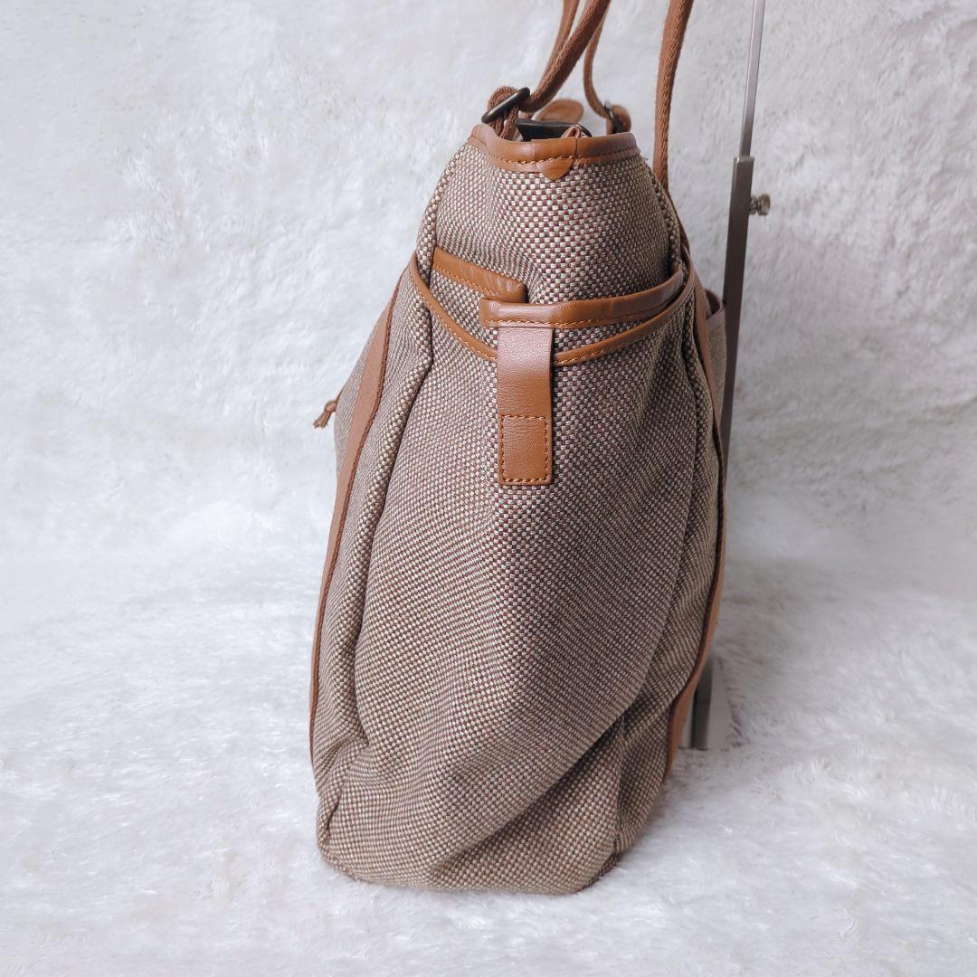 極美品 オロビアンコ トートバッグ A4 A3 大容量 レザー キャンバス