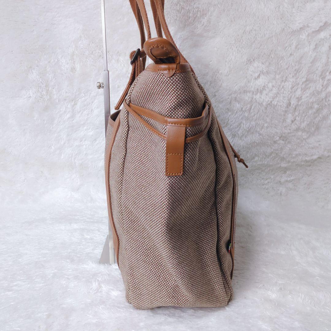 極美品 オロビアンコ トートバッグ A4 A3 大容量 レザー キャンバス