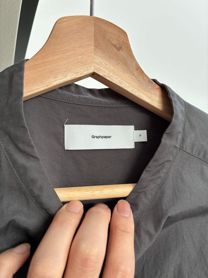 トップス Graphpaper Broad Band Collar Shirt