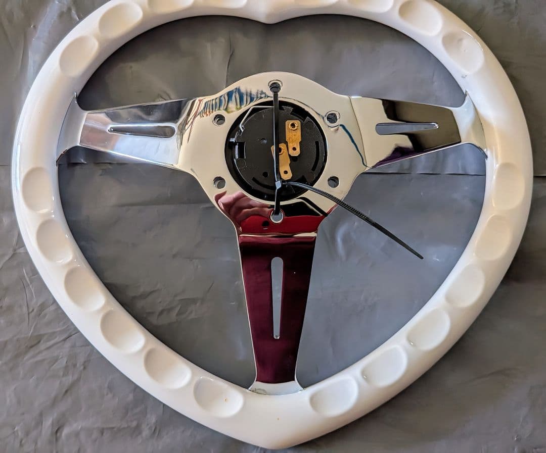 ♡　35パイ　ハート　ホワイト　ステアリング　♡