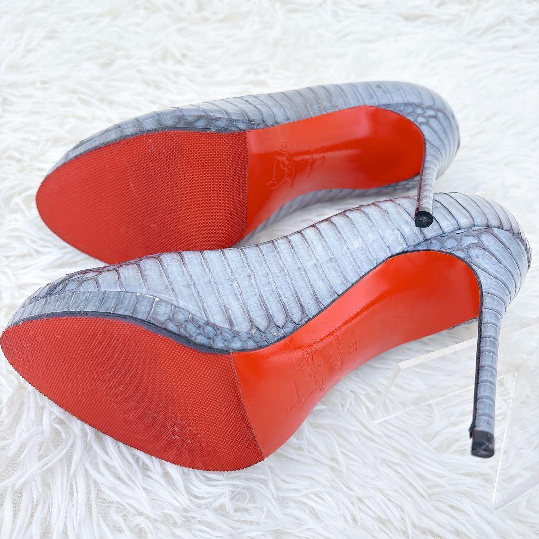 【希少】クリスチャンルブタン/38.5/パンプス/クロコダイル/ワニ/ハイヒール