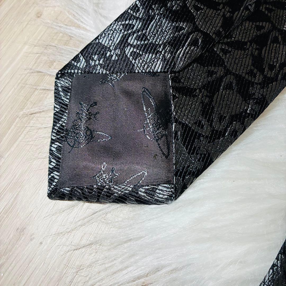 Vivienne Westwood オーブ　総柄　シルク　ブラック　水色オーブ