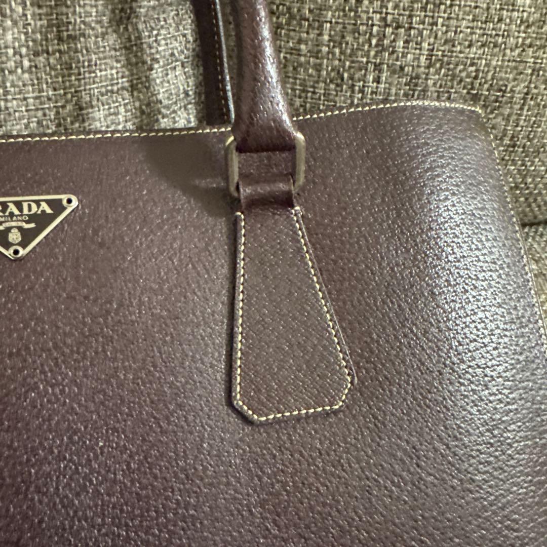PRADA ブラウン レザートートバッグ