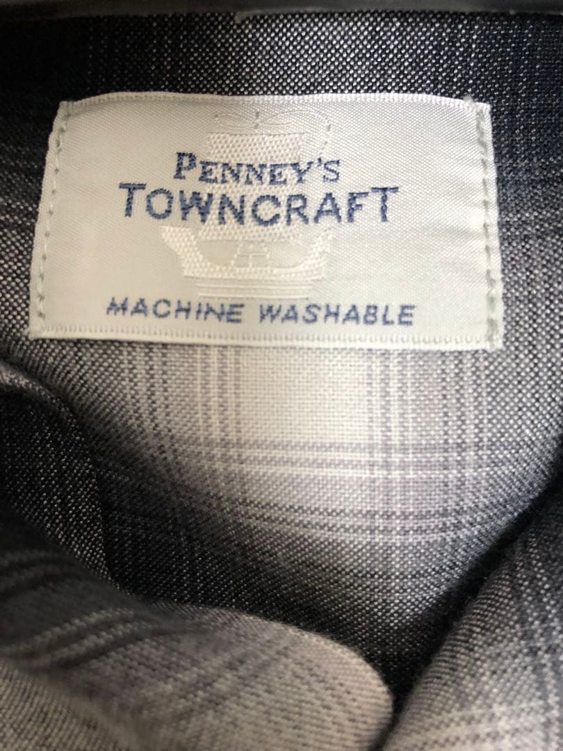 タウンクラフト 60S オンブレチェック ループカラーシャツ