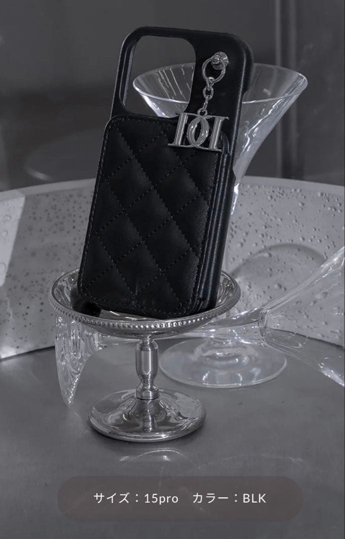 Darich キルティングミラーDDチャームiPhoneケース