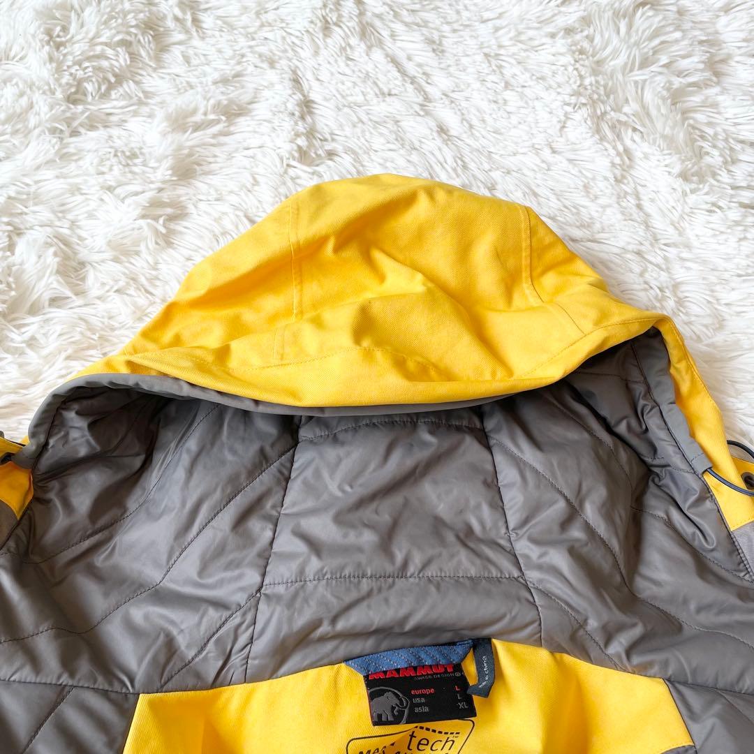 MAMMUT 多機能アウター スノージャケット Lサイズ 刺繍ロゴ イエロー