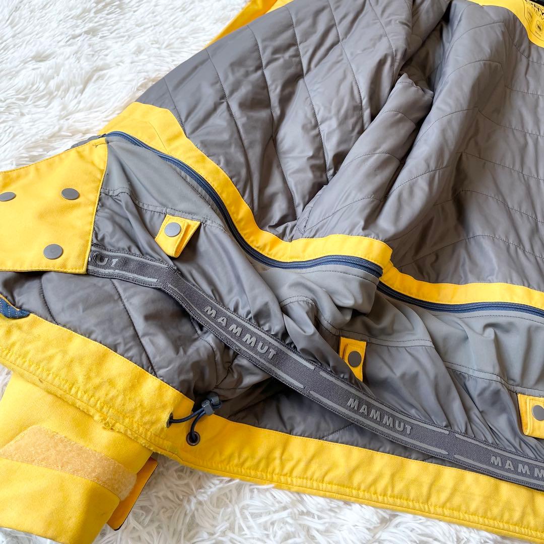 MAMMUT 多機能アウター スノージャケット Lサイズ 刺繍ロゴ イエロー