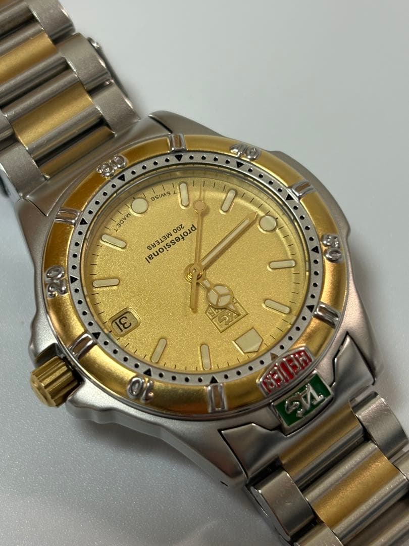 【美品 電池新品】タグホイヤー 995.413K プロフェッショナル クオーツ