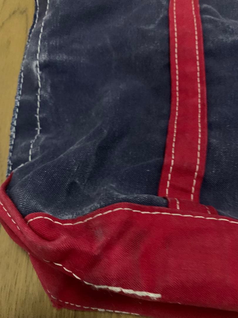 90s レアL.L. Bean トート バッグ 青赤ヴィンテージTOTE