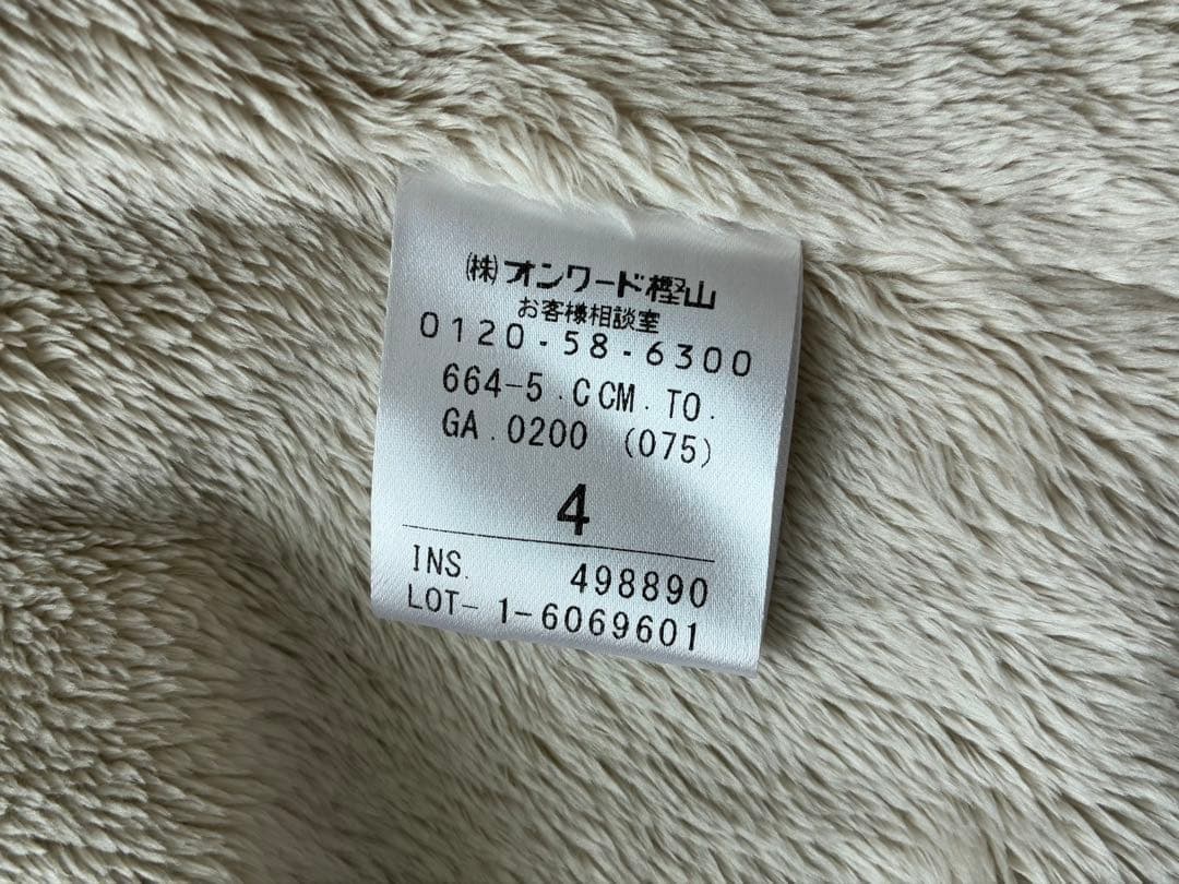 【TOCCA】フード付きネイビー モッズコート（ライナー付き）４