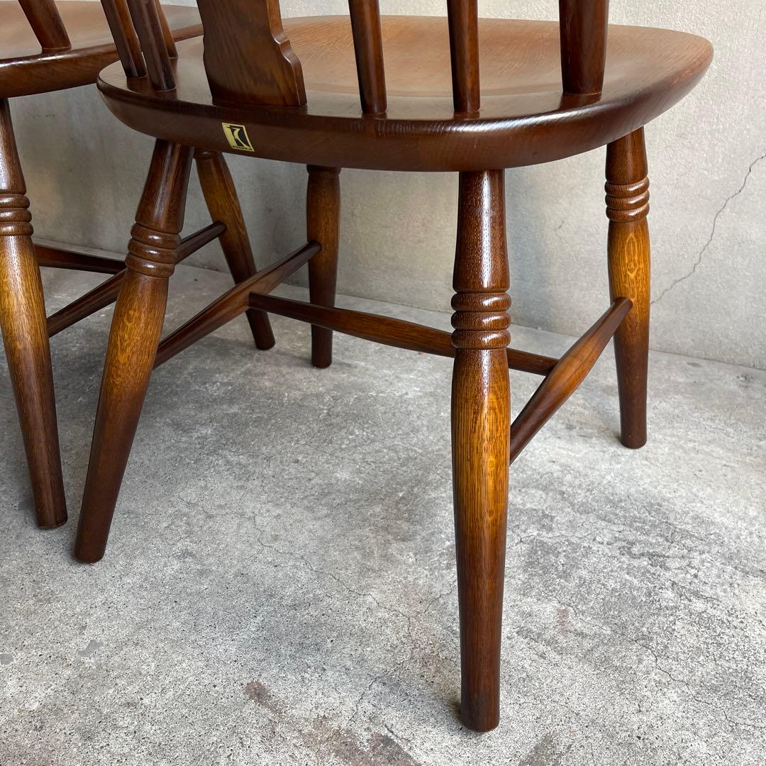 希少　飛騨家具　キツツキ　曲木ウィンザーチェア　2脚セット