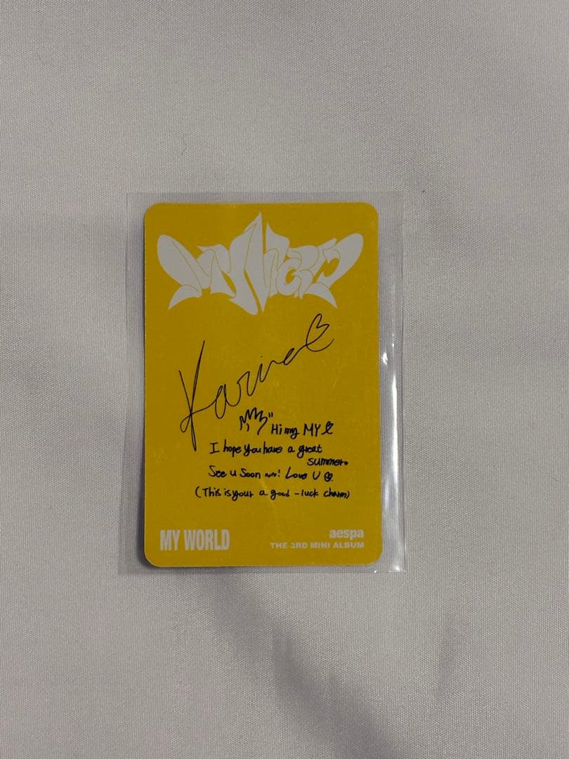 aespa カリナ myworld target トレカ