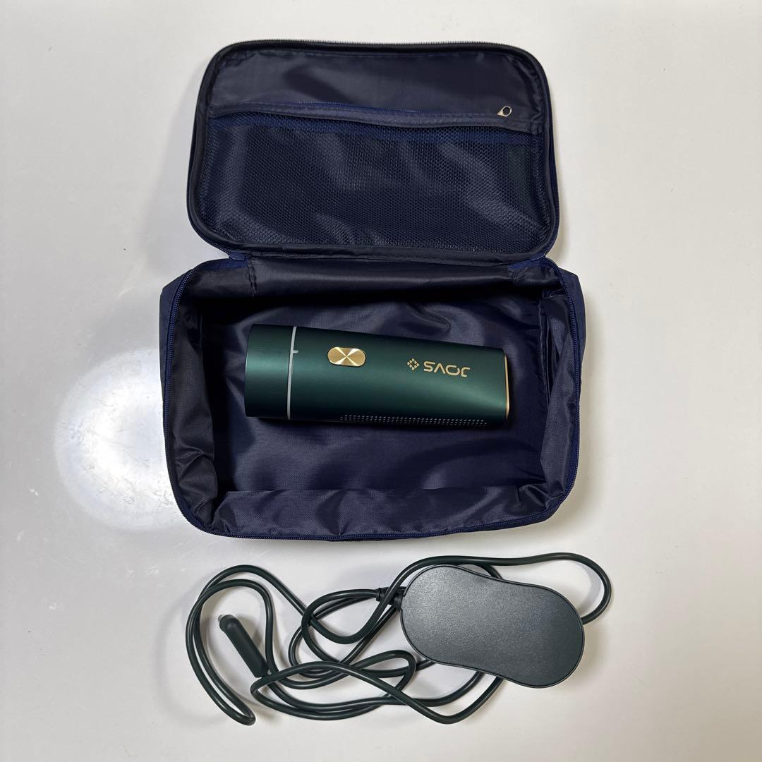 SACG 脱毛器 ダークグリーン 収納ケース付き