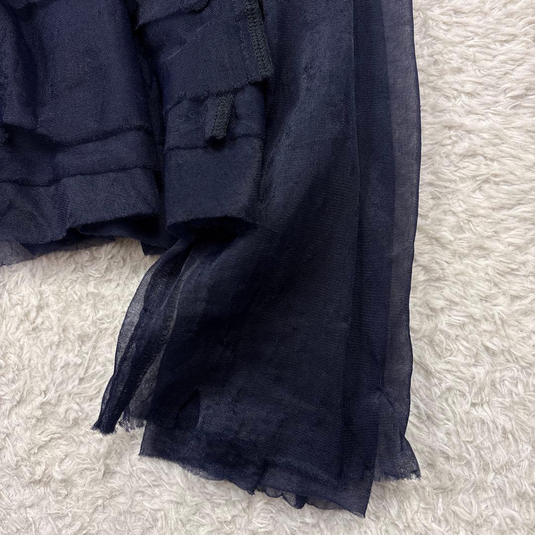 コムコム　コムデギャルソン　ナイロンチュールフリルブラウス　AD2005