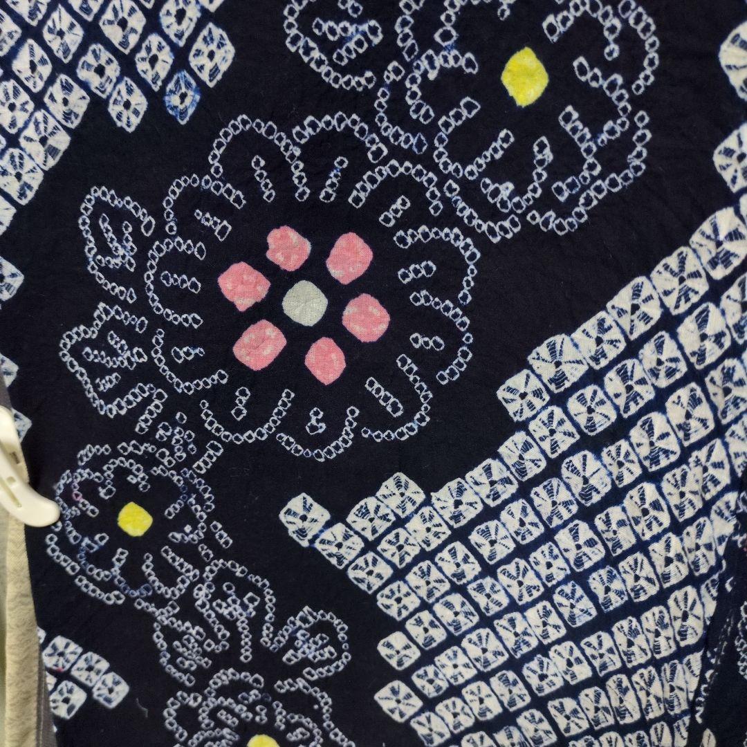 未使用に近　日本人の手縫い木綿　藍染　総絞り浴衣です。