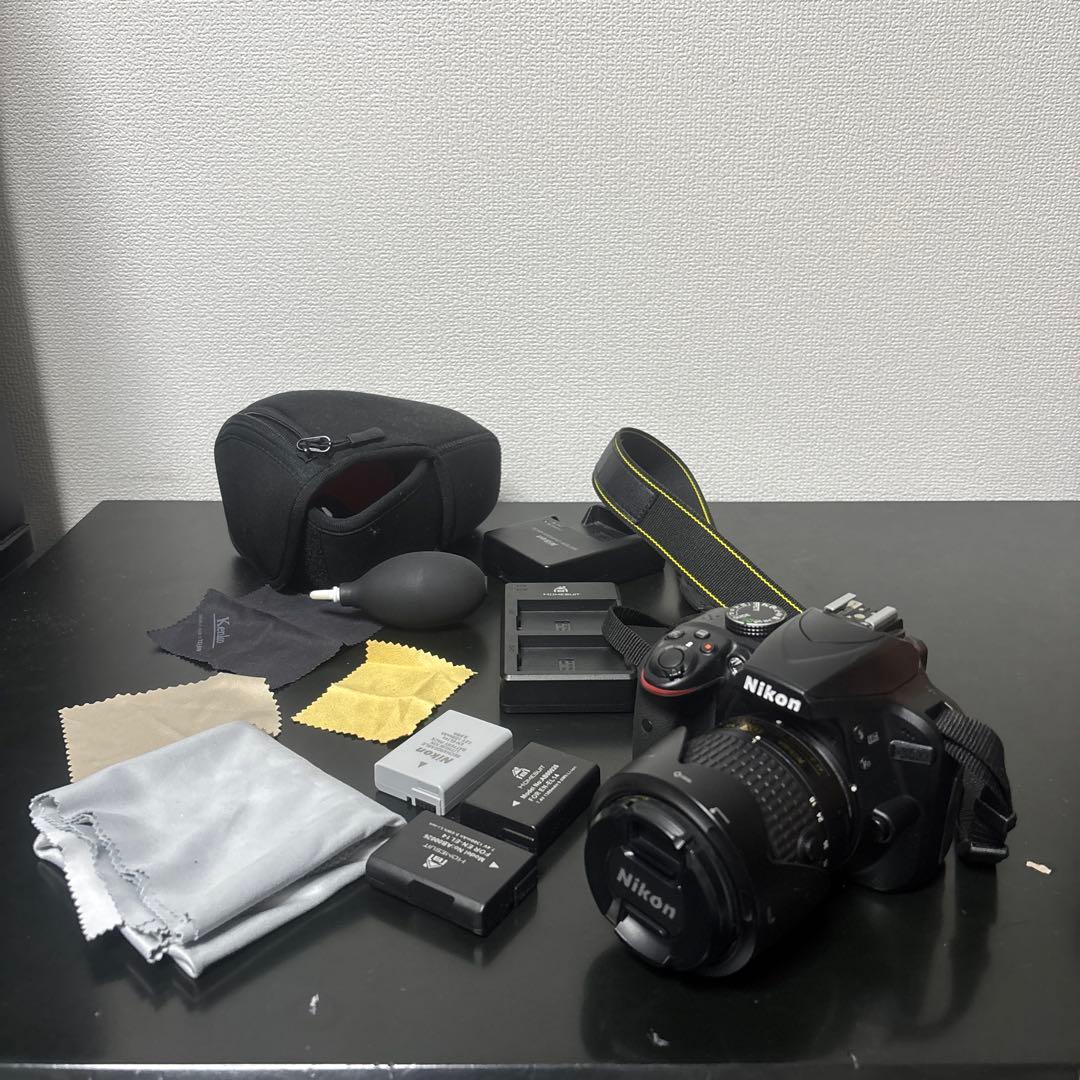 Nikon D3400 一眼レフカメラ ズームレンズ バッテリー3個 充電器