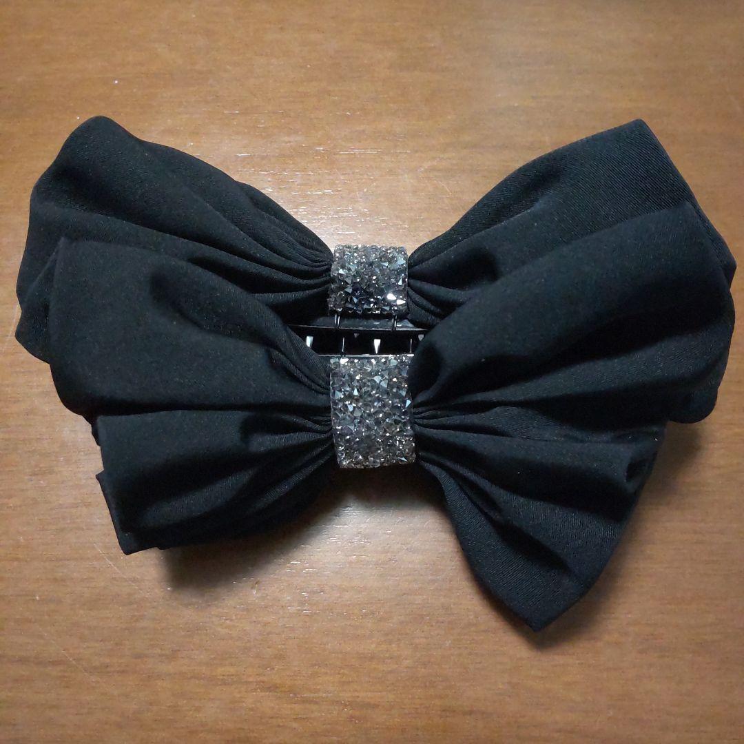 コンプレックスビズ ラフィネリボン バナナクリップ(ブラック)