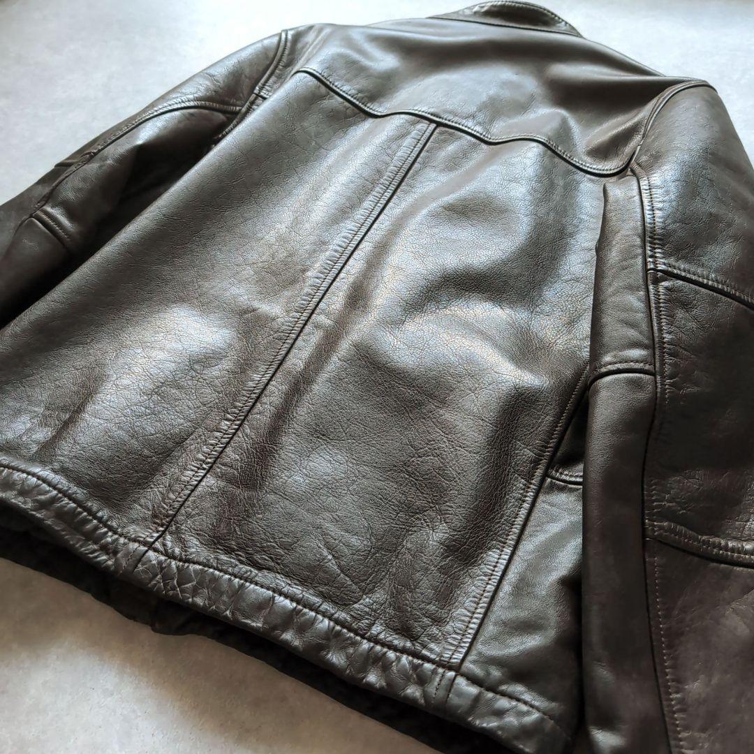 GAP シングルライダース 牛革 リアルレザー Lサイズ ブラウン