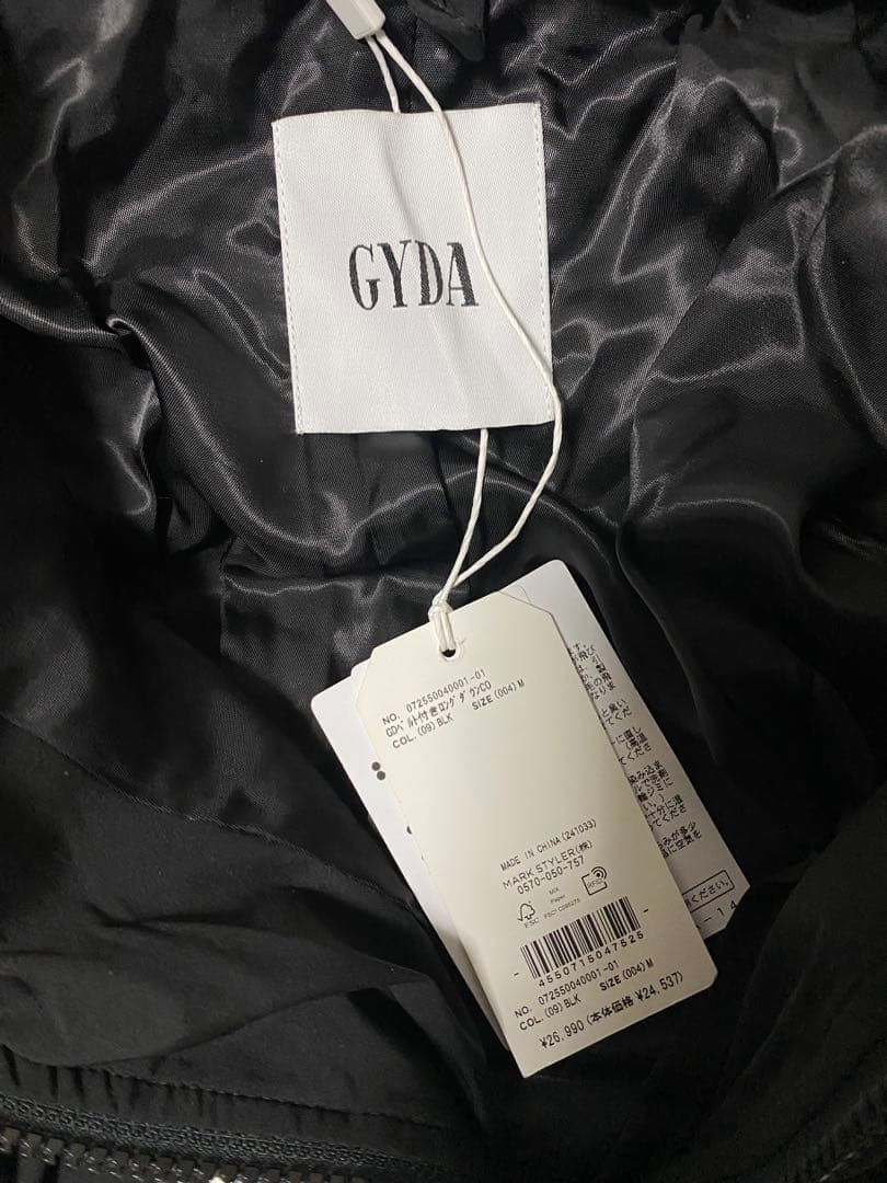 【タグ付き新品】GDベルト付きロングダウンコート　Mサイズ　ブラック GYDA