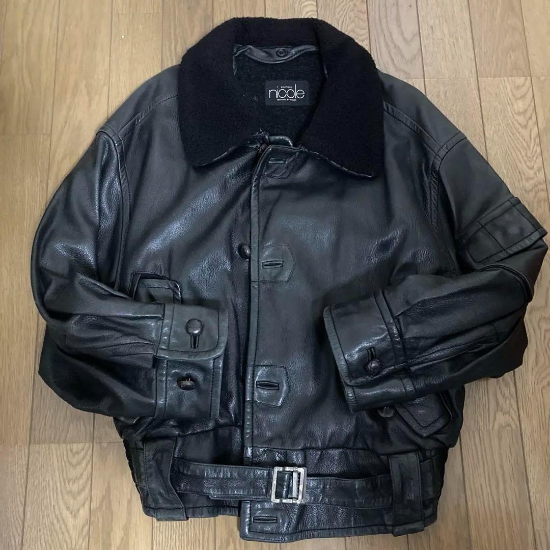 【革ジャン】boutique nicole ブティック ニコル シカ皮