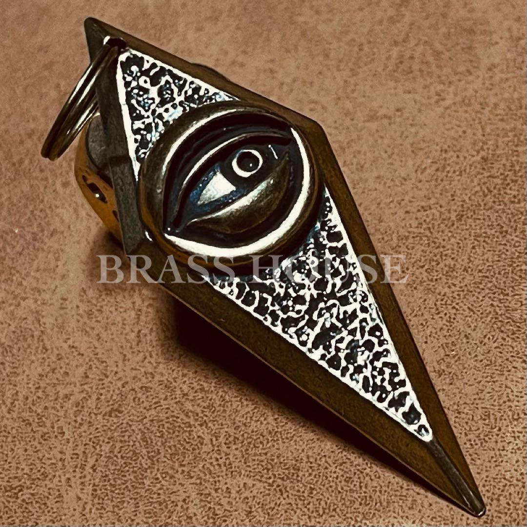 F5 ×10 真鍮製 フリーメイソン プロビデンスの目 全能の目 キーホルダー