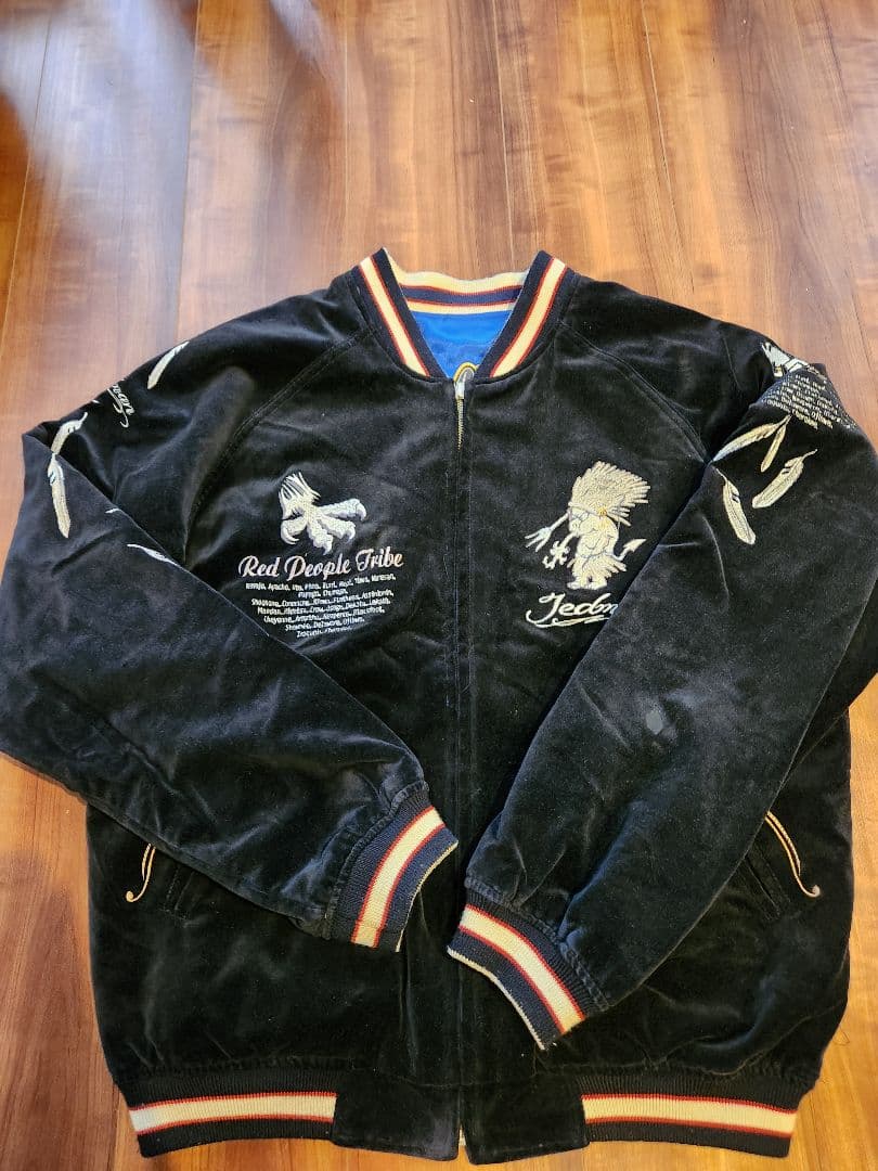 最終値下げ済み TED MAN ベロア スカジャン 42 黒