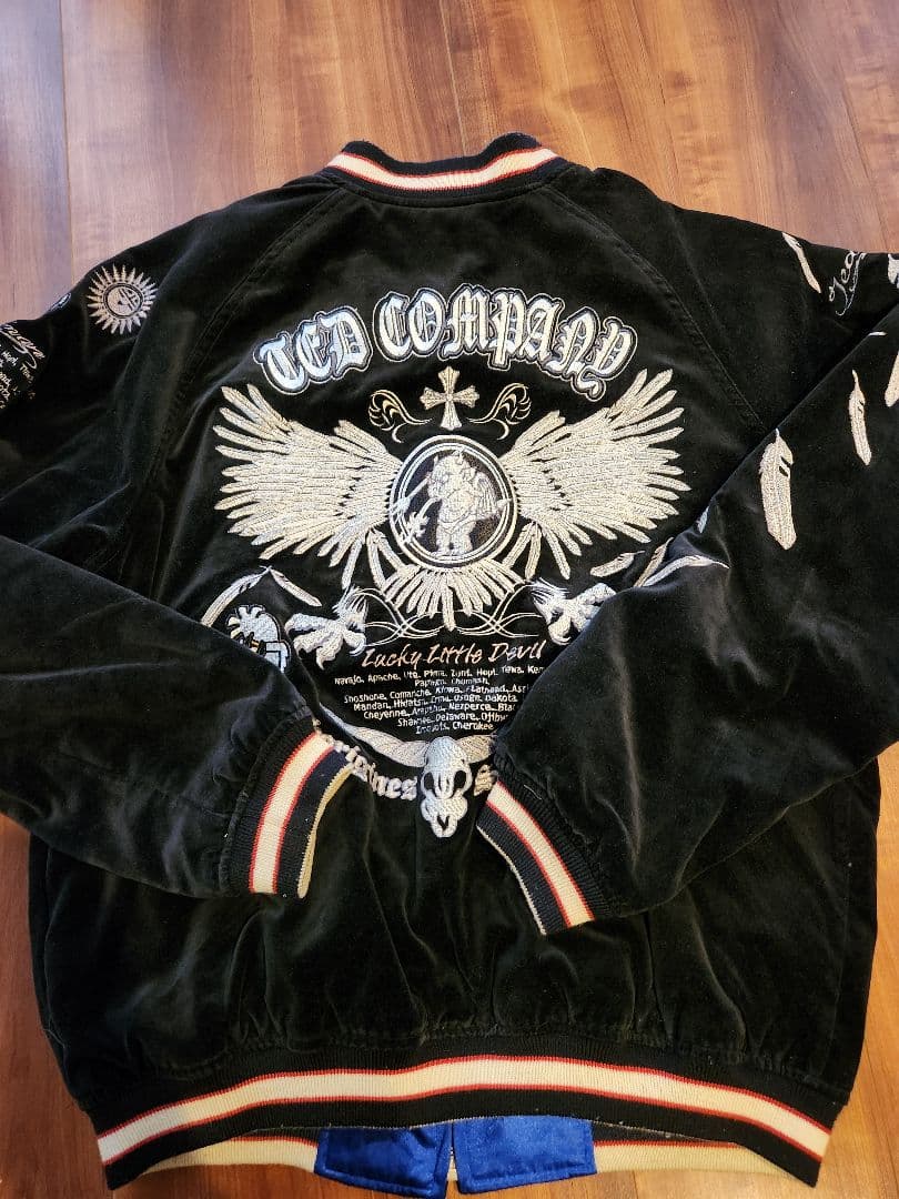 最終値下げ済み TED MAN ベロア スカジャン 42 黒