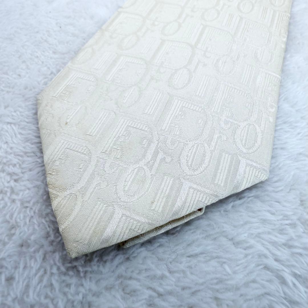 ꧁美品꧂ クリスチャンディオール ネクタイ トロッター オブリーク ベージュ