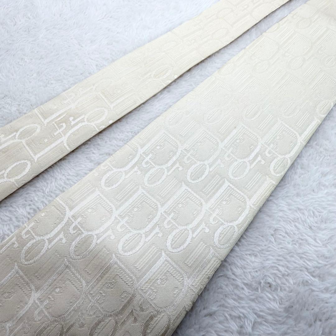 ꧁美品꧂ クリスチャンディオール ネクタイ トロッター オブリーク ベージュ