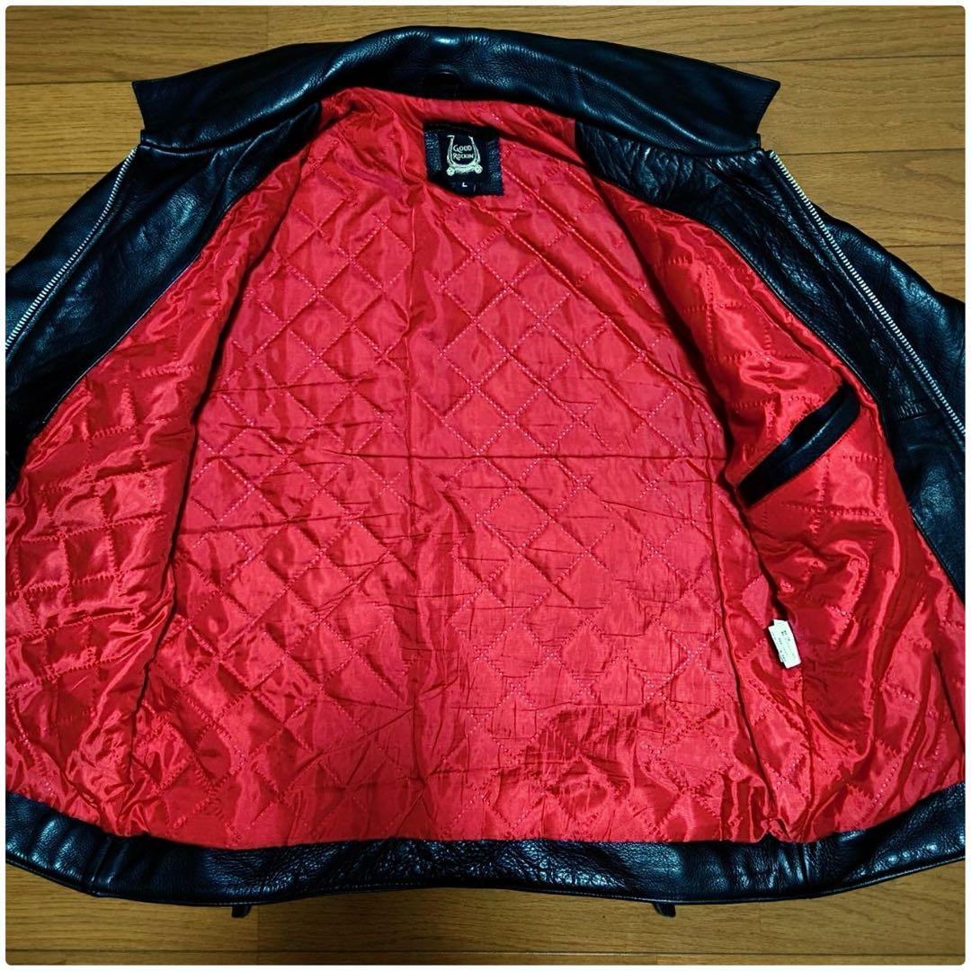 【本日17時迄限定超特価】 グッドロッキン ダイヤカットカウレザージャケット L