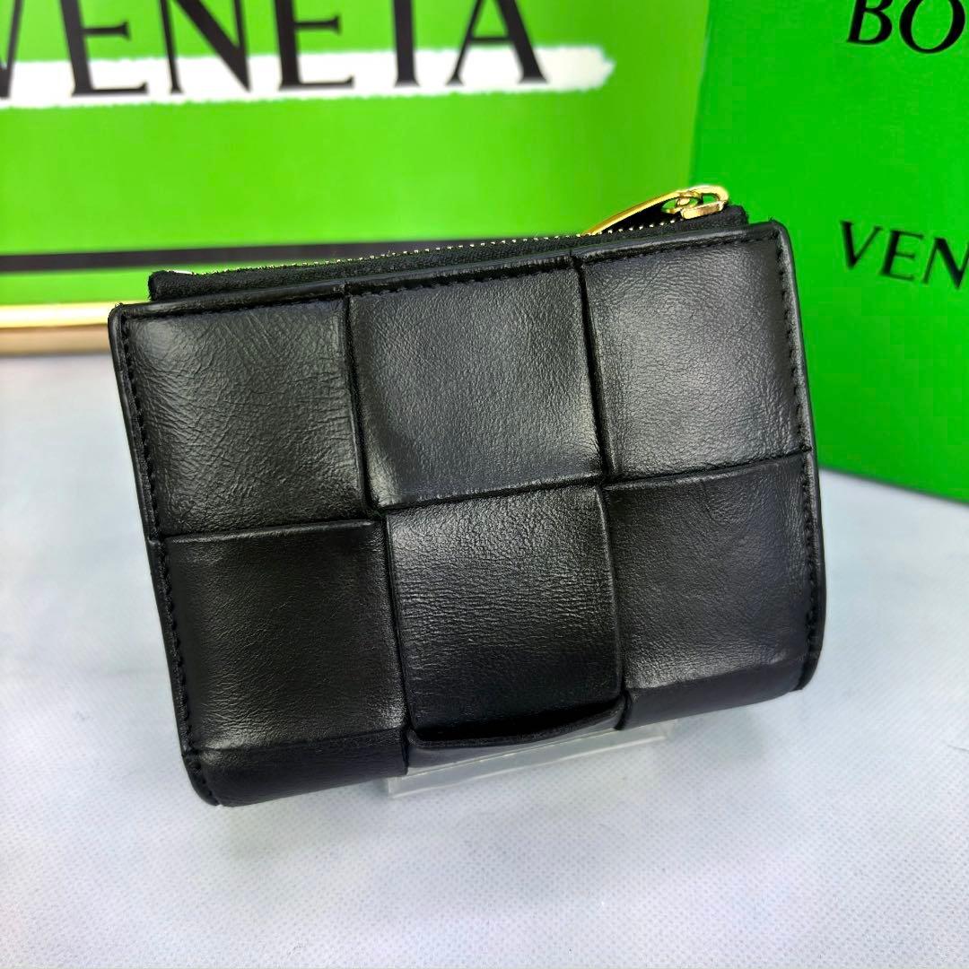 【極美品✨】BOTTEGA VENETA　コンパクト財布　2つ折り　カセット