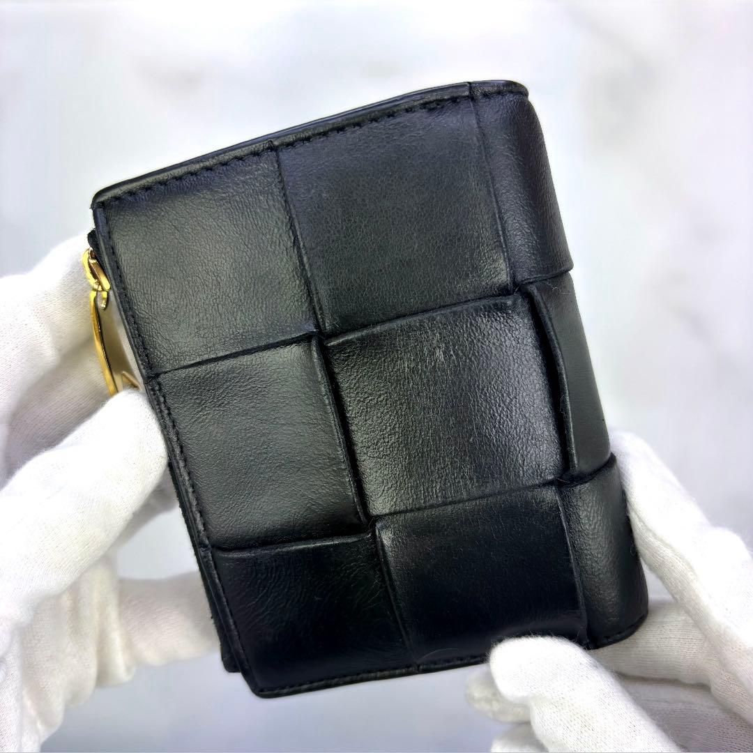 【極美品✨】BOTTEGA VENETA　コンパクト財布　2つ折り　カセット