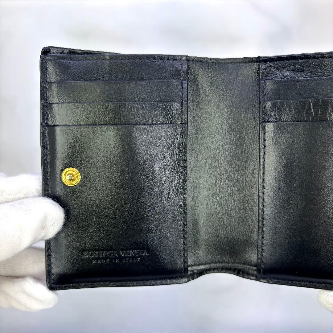 【極美品✨】BOTTEGA VENETA　コンパクト財布　2つ折り　カセット