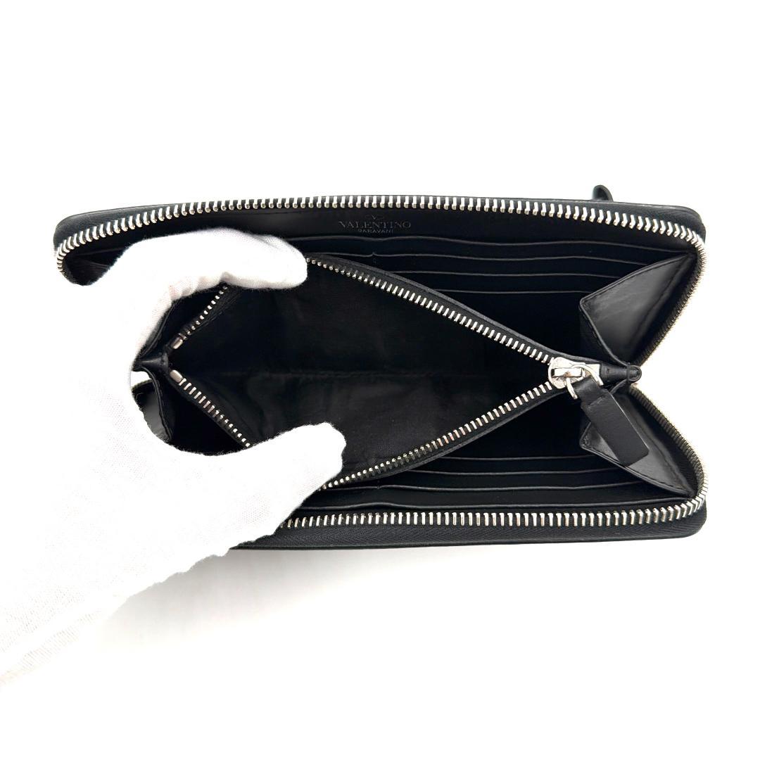 ✨️美品✨️ ヴァレンティノ VLTN ラウンドジップ 長財布 レザー メンズ