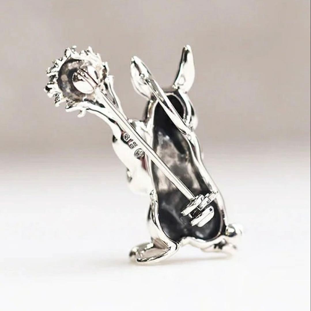 碌山　SV925 カーネリアン ニンジンうさぎペンダントブローチ【箱・保証書付】