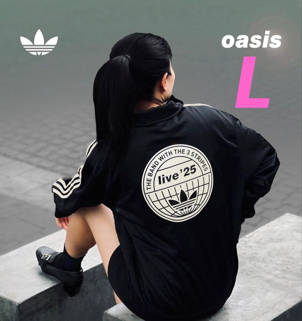adidas oasis ブラックジャージ 新品　size L
