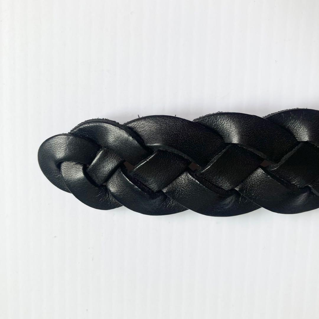 j&M DAVIDSON メッシュベルト　黒　レディース　編み込み