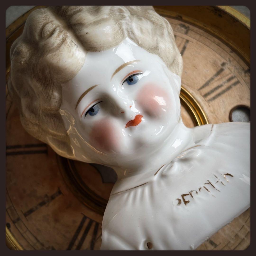 アンティーク ブロンドチャイナヘッドドール　 ヘッドパーツ ドイツ製