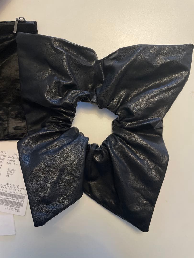 heyep フェイクレザーシュシュ