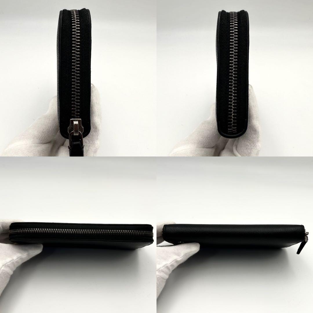 極美品/RFID搭載✨ ブルガリ マン サークル金具 長財布 ラウンドファスナー