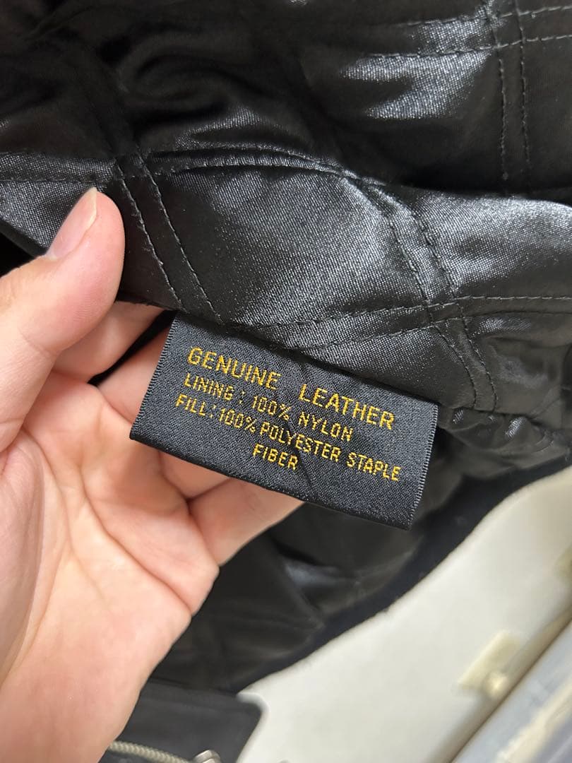 90s ハーレーダビッドソン レザージャケット M ブラック×オレンジ ボンバー