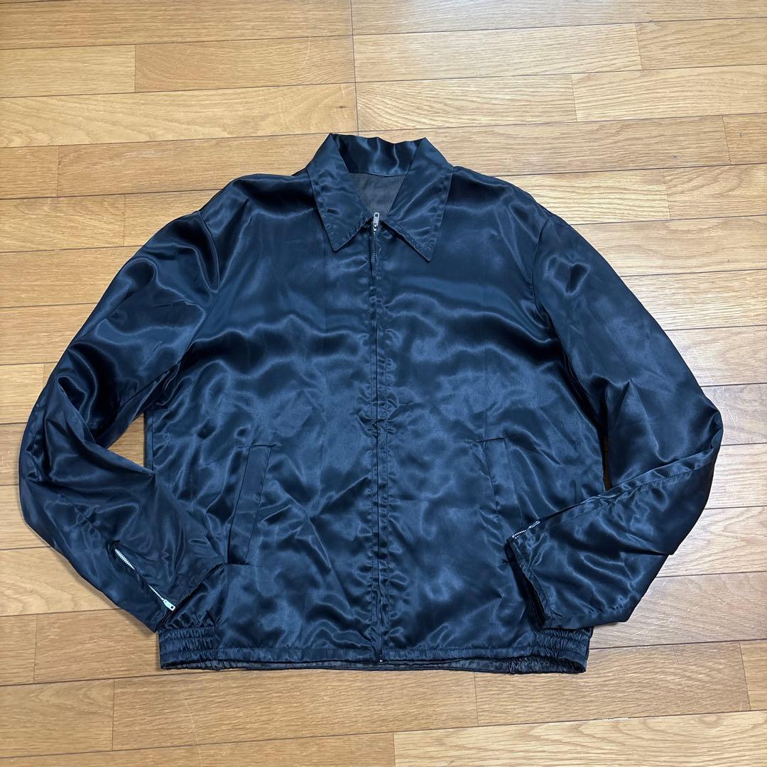 ブラックサテン スカジャン ドラゴン刺繍