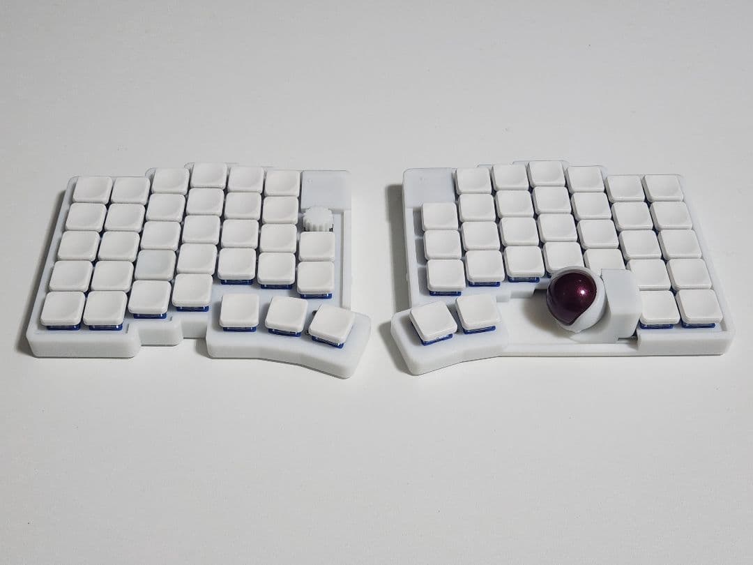 Glove65tb 完成品 低背トラボ ロープロファイル 無線接続 ホワイト