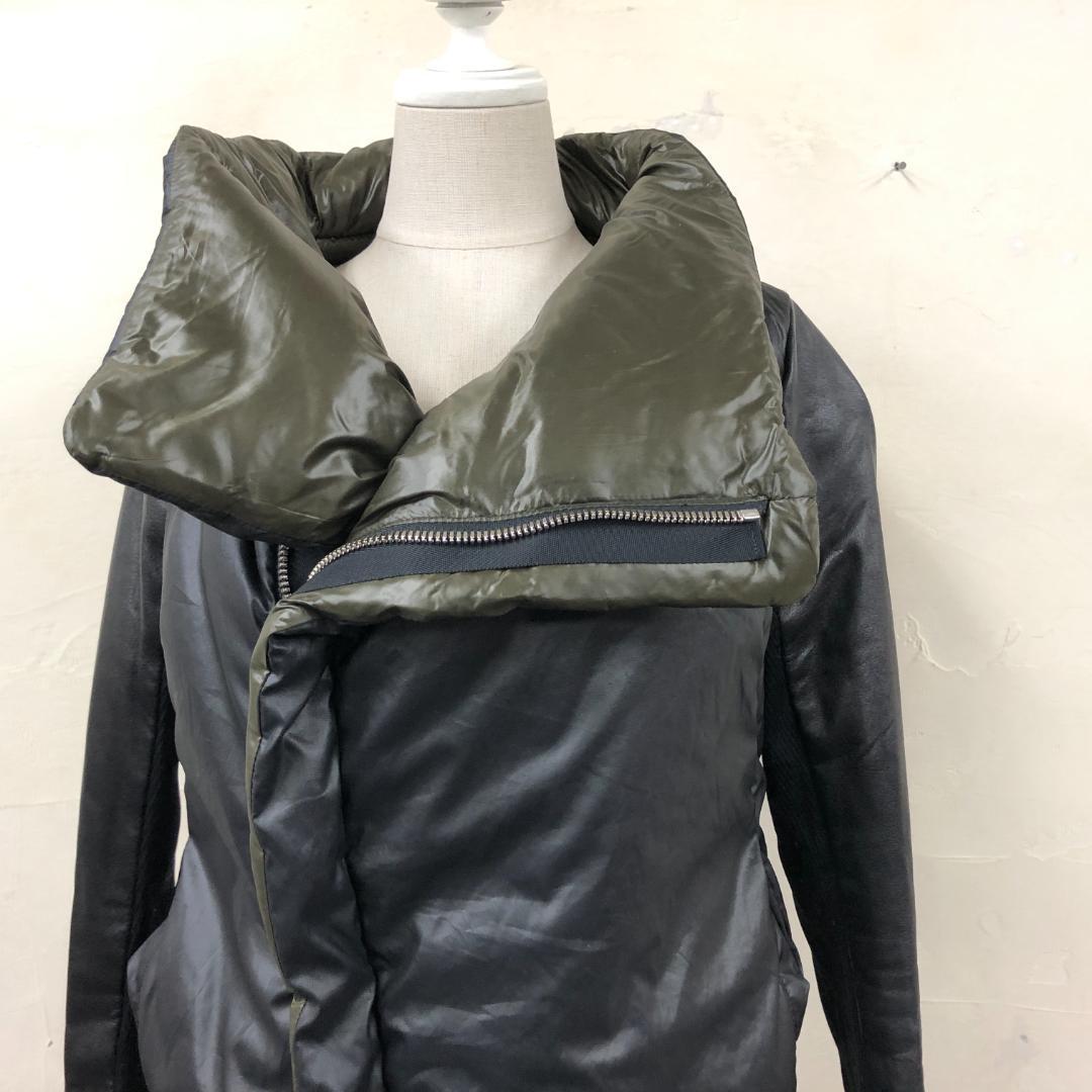 美品 bajra デザインパディングジャケット レザー切替 size1 y2k