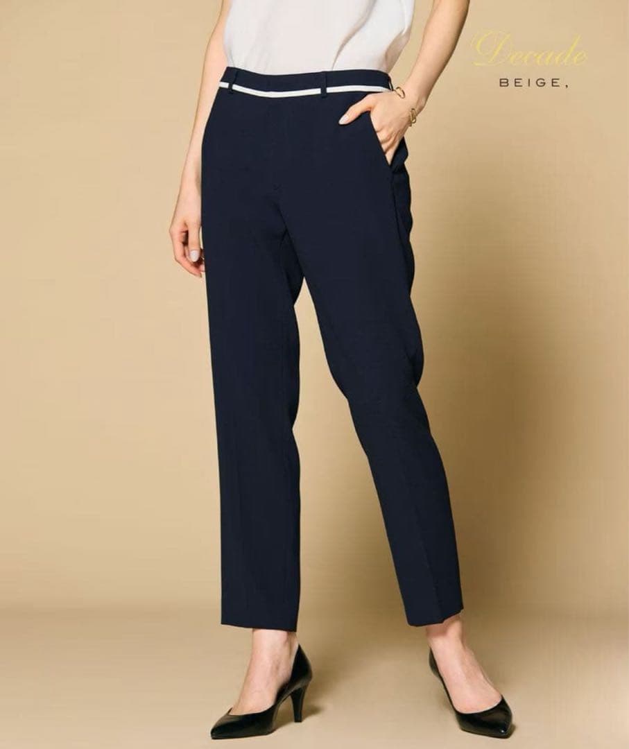 美品♡ベイジ Cindy ダブルカラー ジャケット パンツ スーツ　0 上下