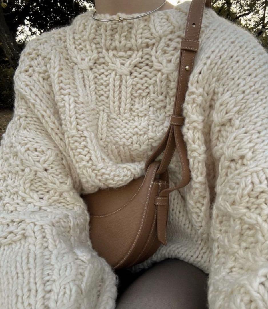 本日限定 Eaphi エフィ ニット HAND DESIGN OVER KNIT