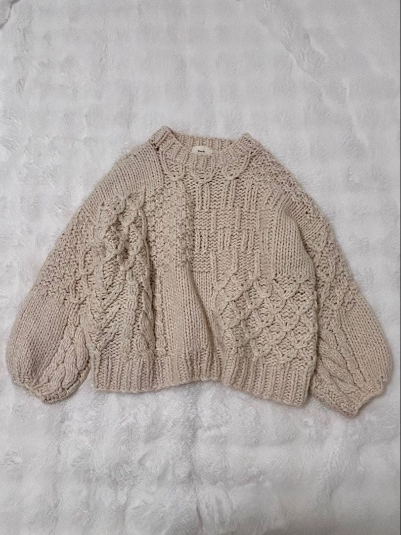 本日限定 Eaphi エフィ ニット HAND DESIGN OVER KNIT