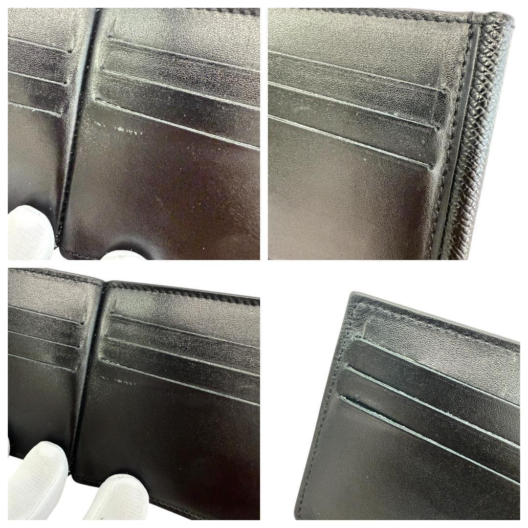 美品　マルジェラ　マネークリップ　4ステッチ　カードケース　ブラック　レザー