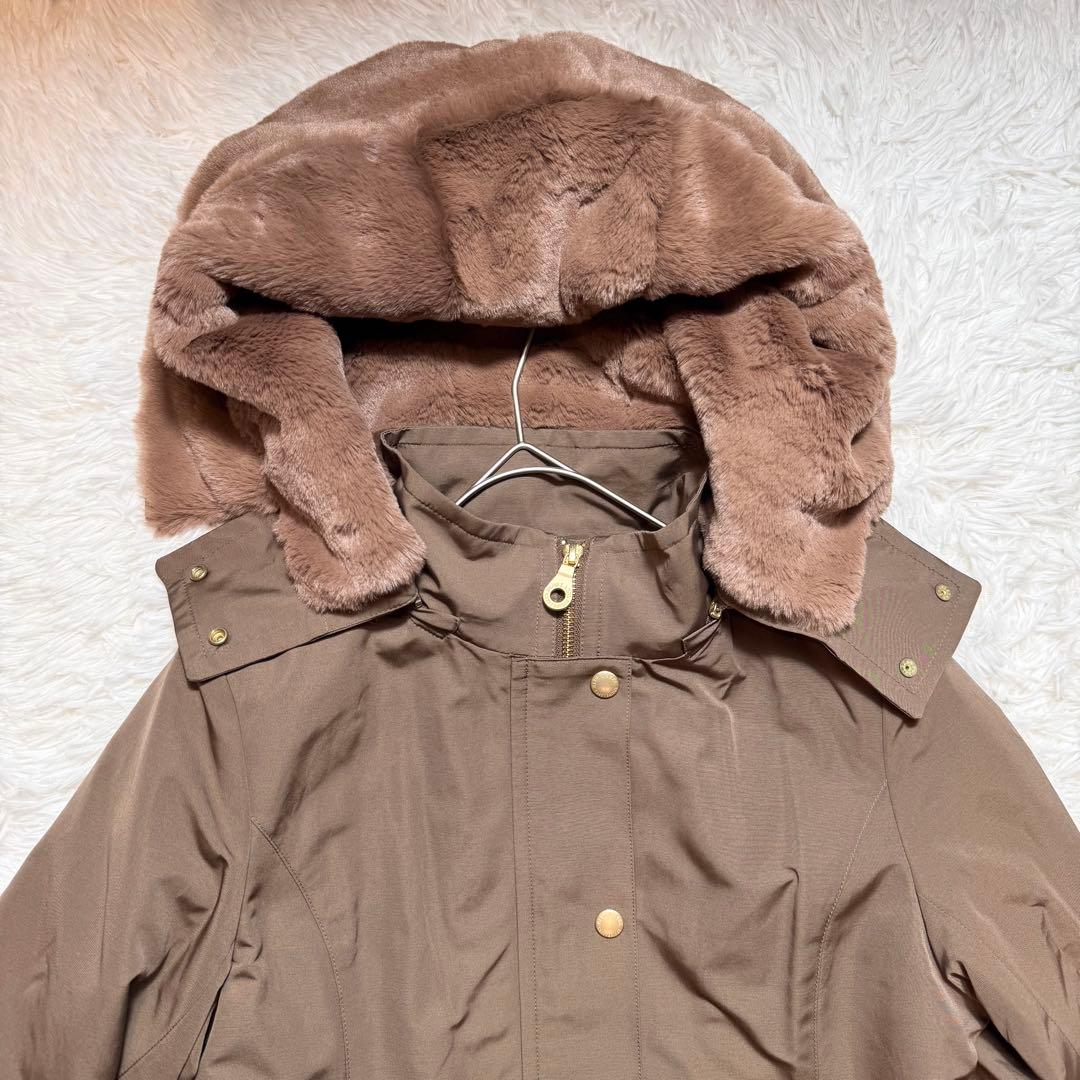 未使用級 ブルーレーベルクレストブリッジ モッズコート ファーフード ライナー付